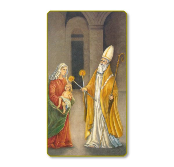 Saint Blaise Gold Edge Blank Paper Prayer Card (pack of 100)