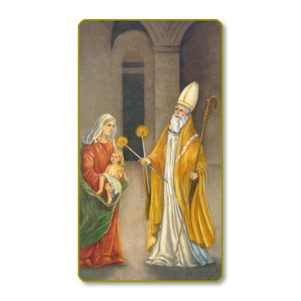 Saint Blaise Gold Edge Blank Paper Prayer Card (pack of 100)