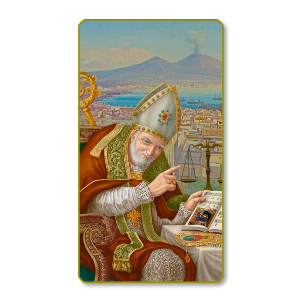 Saint Alfonso Gold Edge Blank Paper Prayer Card (pack of 100)