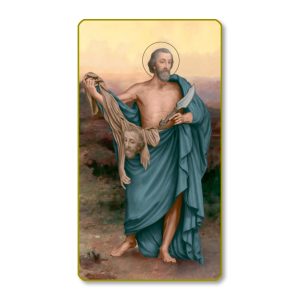 Saint Bartholomew Gold Edge Blank Paper Prayer Card (pack of 100)