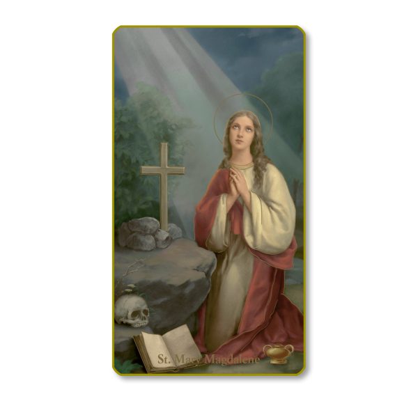 Saint Mary Magdalene Gold Edge Blank Paper Prayer Card (pack of 100)