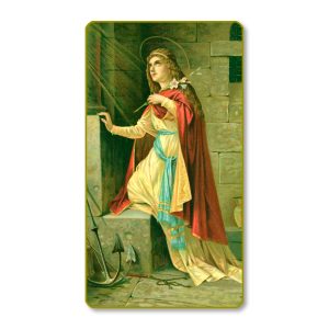 Saint Philomena Gold Edge Blank Paper Prayer Card (pack of 100)
