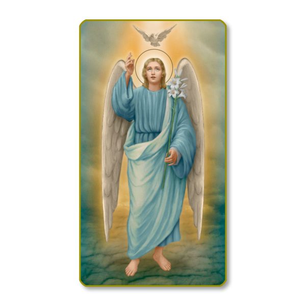 Saint Gabriel Gold Edge Blank Paper Prayer Card (pack of 100)