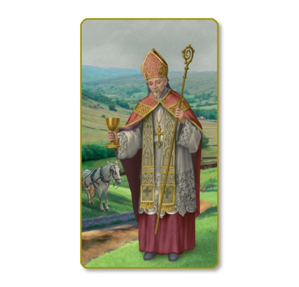 Saint Richard Gold Edge Blank Paper Prayer Card (pack of 100)