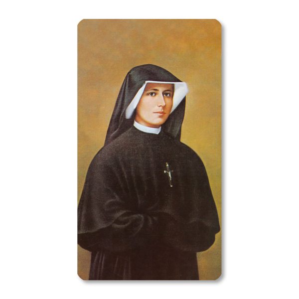 Saint Faustina Gold Edge Blank Paper Prayer Card (pack of 100)