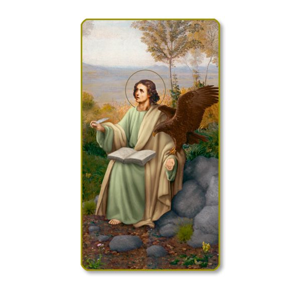 Saint John Gold Edge Blank Paper Prayer Card (pack of 100)