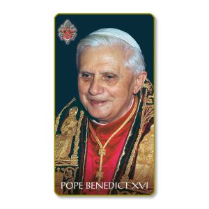 Pope Benedict XVI Gold Edge Blank Paper Prayer Card (pack of 100)