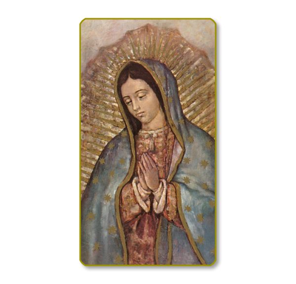 Our Lady of Guadalupe Bust Gold Edge Blank Paper Prayer Card (pack of 100)
