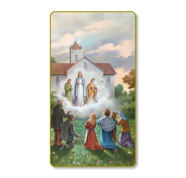 Our Lady of Knock Gold Edge Blank Paper Prayer Card (pack of 100)