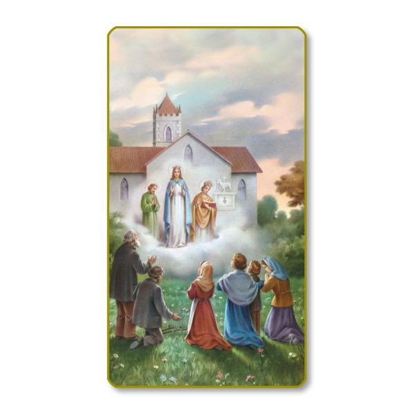 Our Lady of Knock Gold Edge Blank Paper Prayer Card (pack of 100)