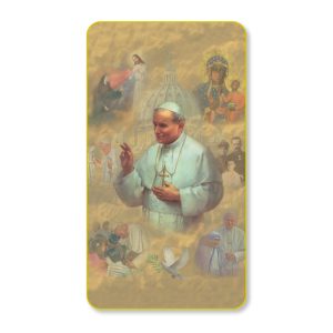 Saint John Paul II Gold Edge Blank Paper Prayer Card (pack of 100)