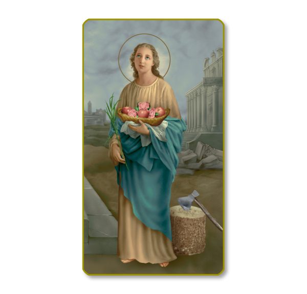 Saint Dorothy Gold Edge Blank Paper Prayer Card (pack of 100)