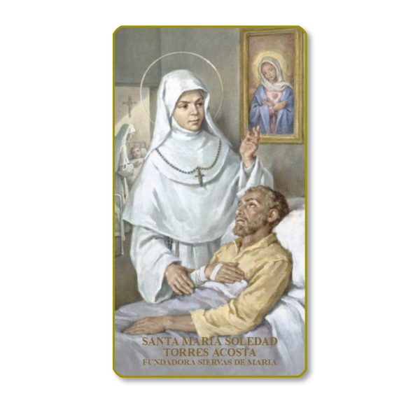 Saint Soledad Gold Edge Blank Paper Prayer Card (pack of 100)