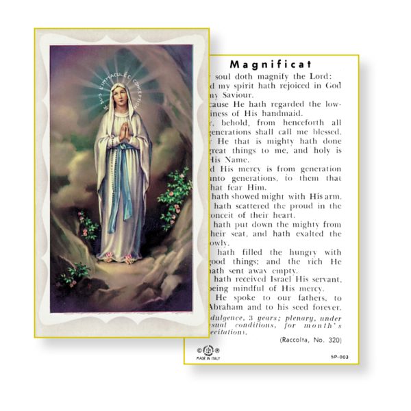 Our Lady of Lourdes Paper Prayer Card (Pack of 100)