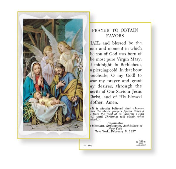 Christmas Prayer Gold Edges Prayer Card (Pack of 100)