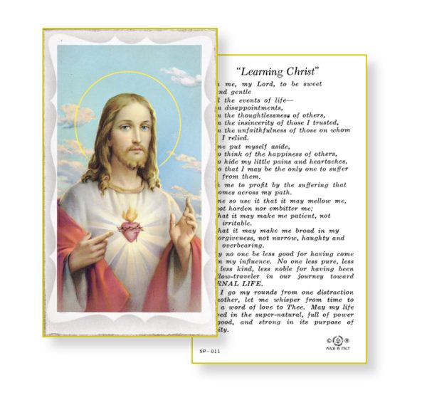 Sacred Heart of Jesus Gold Edges Prayer Card (Pack of 100)