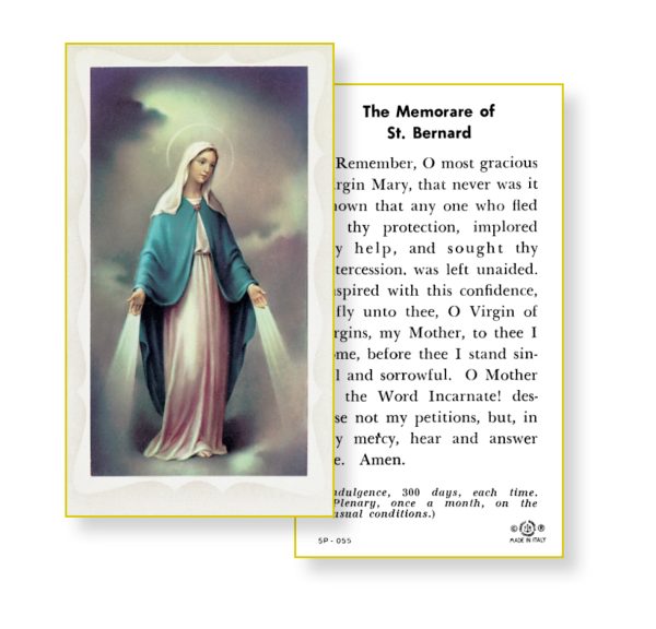 Our Lady of Grace Gold Edges Prayer Card (Pack of 100)