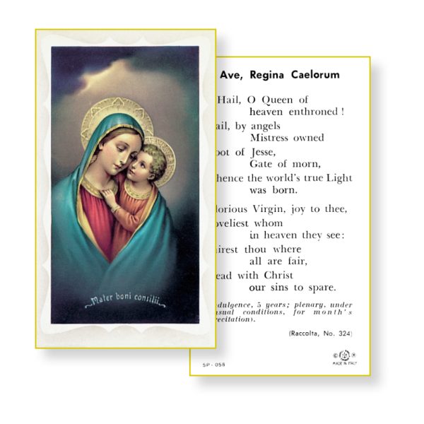 Our Lady of Good Council Paper Prayer Card (Pack of 100)