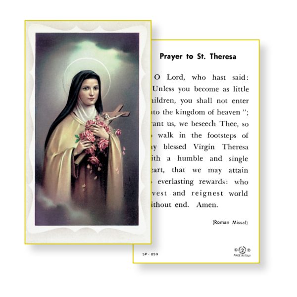 Saint Theresa Paper Prayer Card (Pack of 100)
