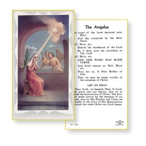 The Angelus Gold Edges Prayer Card (Pack of 100)