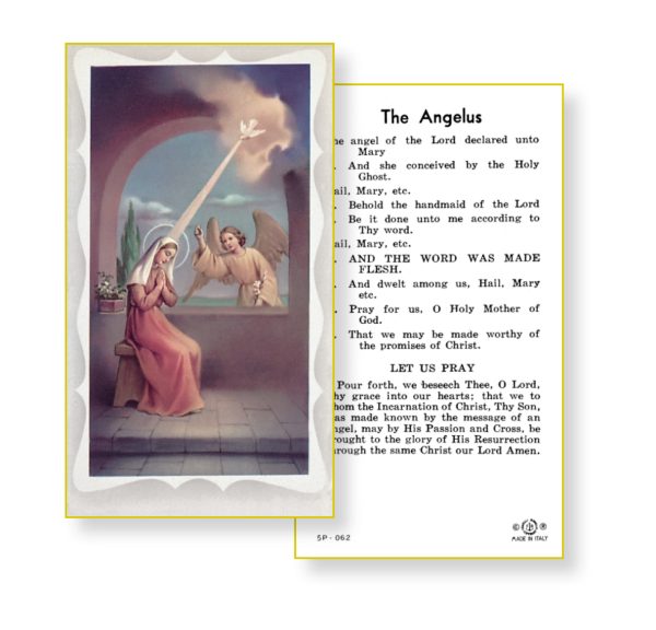 The Angelus Gold Edges Prayer Card (Pack of 100)