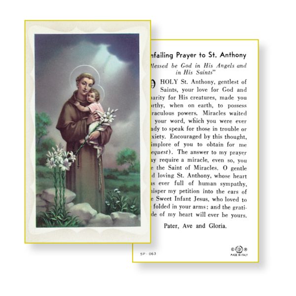 Saint Anthony Paper Prayer Card (Pack of 100)