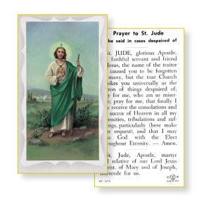 Saint Jude Gold Edges Prayer Card (Pack of 100)