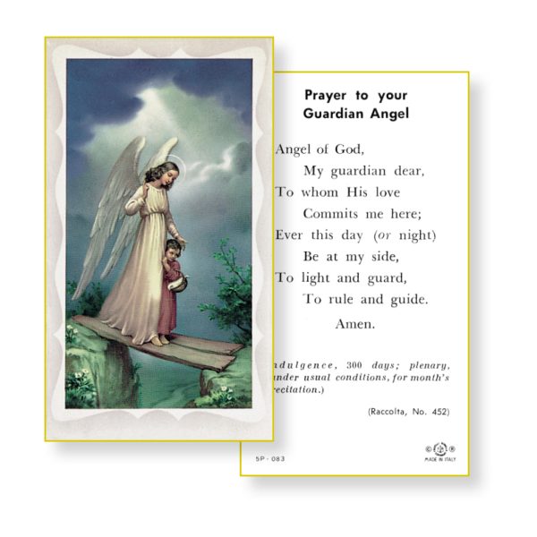 Guardian Angel-Girl Paper Prayer Card (Pack of 100)