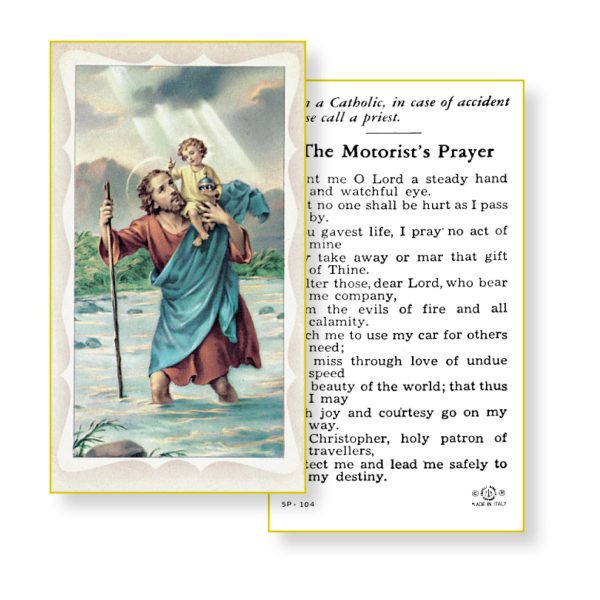Saint Christopher Paper Prayer Card (Pack of 100)