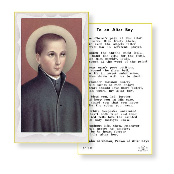 To An Alter Boy Paper Prayer Card (Pack of 100)