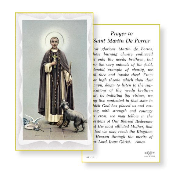 Saint Martin de Porres Paper Prayer Card (Pack of 100)