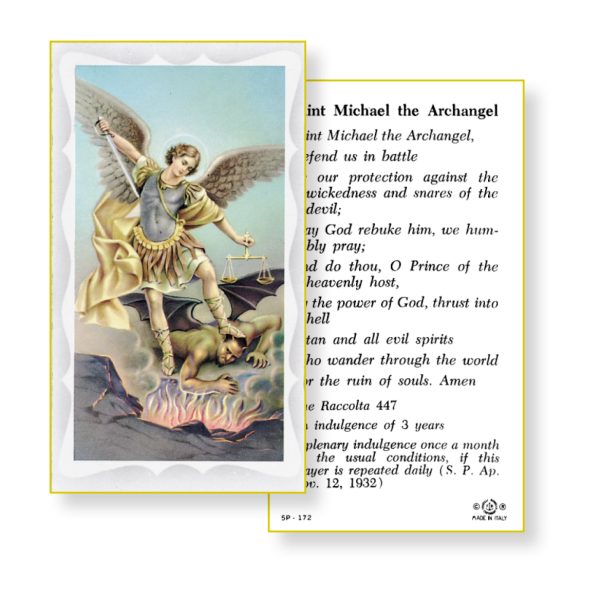 Saint Michael the Archangel Paper Prayer Card (Pack of 100)