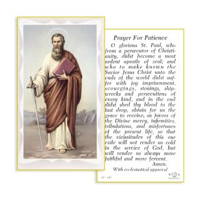 Saint Paul Gold Edges Prayer Card (Pack of 100)