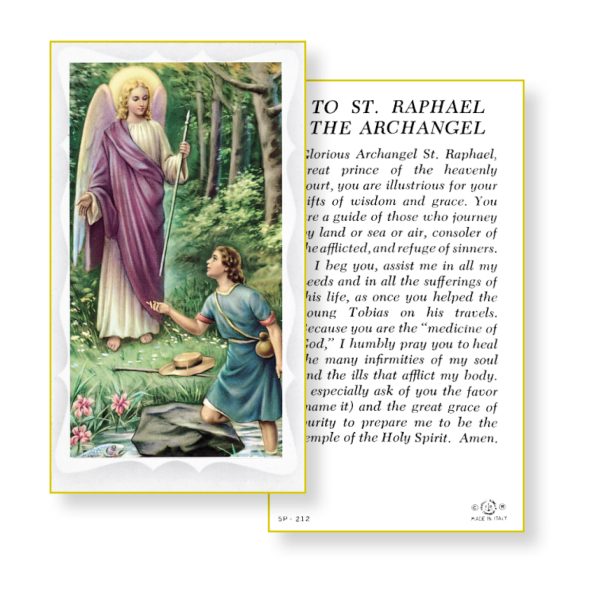 Saint Raphael the Archangel Paper Prayer Card (Pack of 100)