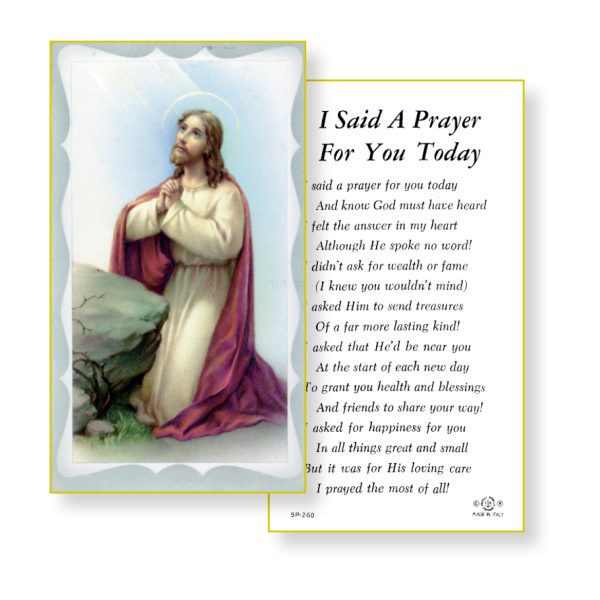 I said a Prayer For You Today Paper Prayer Card (Pack of 100)