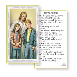 Christ the Comforter Gold Edges Prayer Card (Pack of 100)