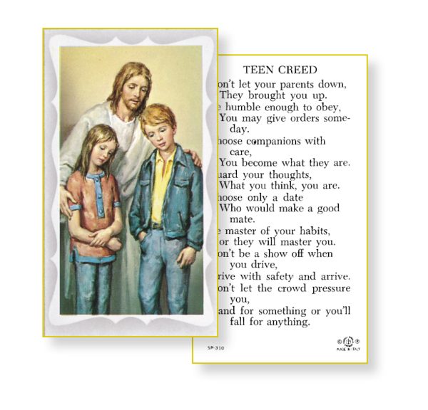 Christ the Comforter Gold Edges Prayer Card (Pack of 100)