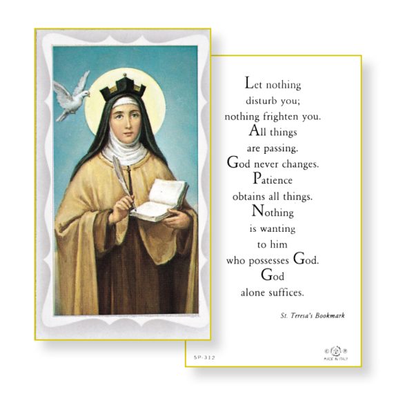 Saint Teresa of Avila Paper Prayer Card (Pack of 100)