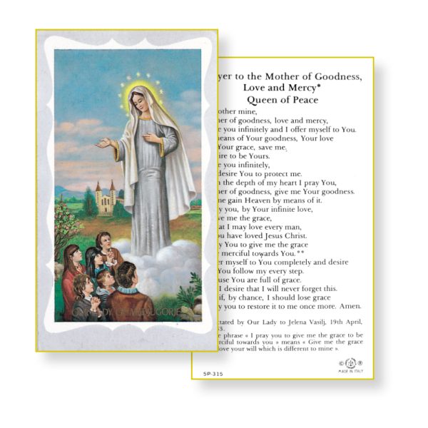 Our Lady of Medjugorje Paper Prayer Card (Pack of 100)