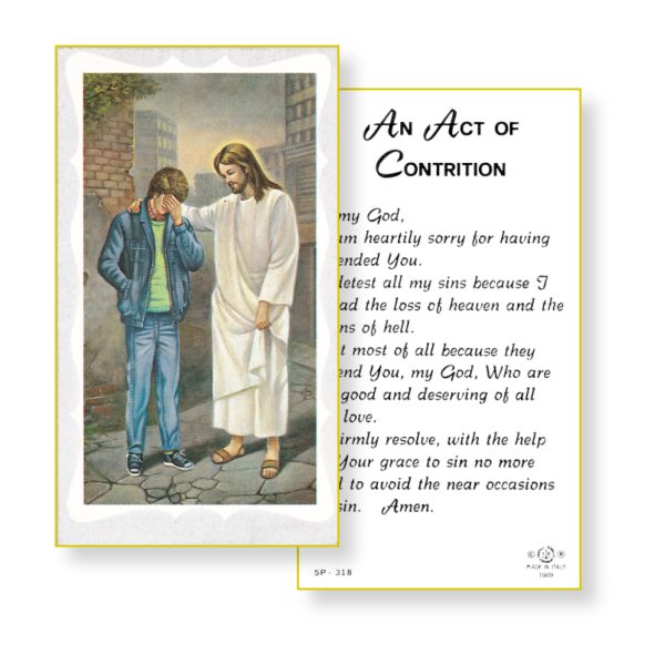 Act of Contrition-Boy Paper Prayer Card (Pack of 100)