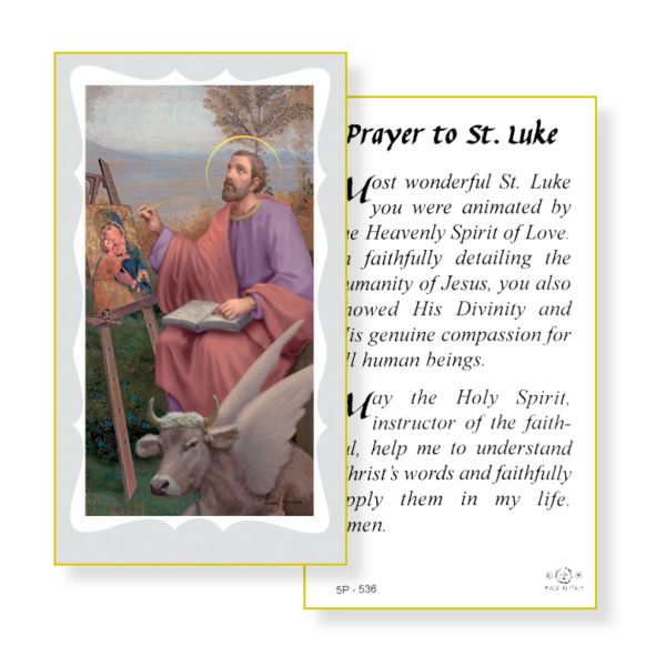 Saint Luke Paper Prayer Card (Pack of 100)