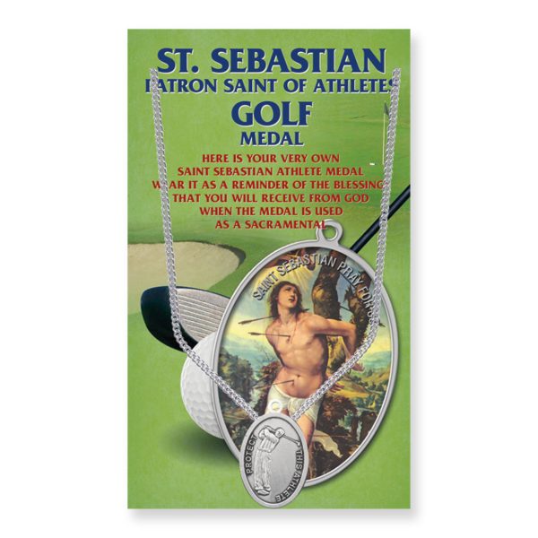 Saint Sebastian Men's Oval Golf Medal
