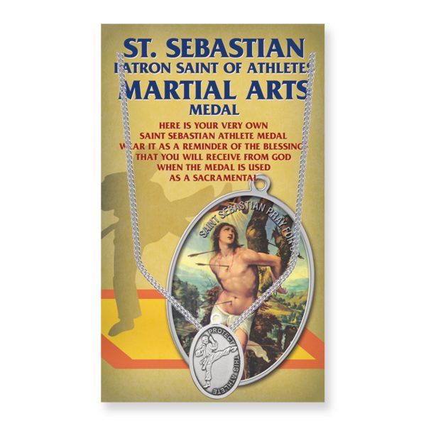 Saint Sebastian Men's Oval Martial Arts Medal