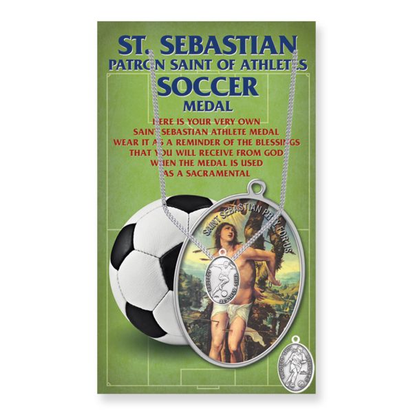 Saint Sebastian Women's Oval Soccer Medal