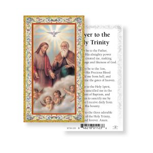 Prayer to Holy Trinity Gold-Stamped Paper Prayer Card (pack of 100)