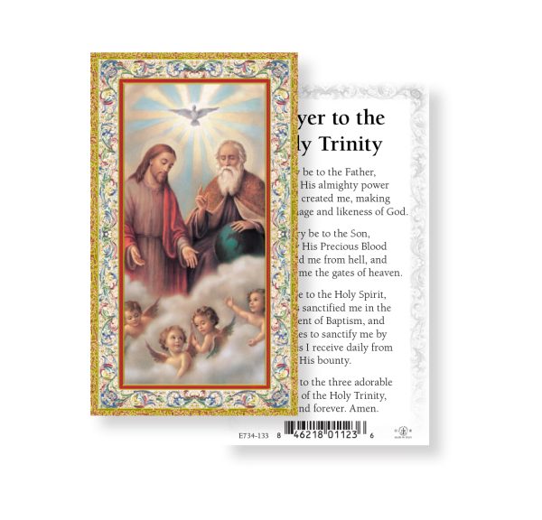 Prayer to Holy Trinity Gold-Stamped Paper Prayer Card (pack of 100)