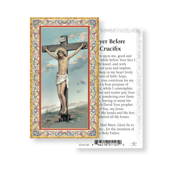 Prayer Before a Crucifix Gold-Stamped Paper Prayer Card (pack of 100)