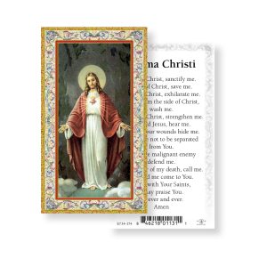 Anima Christi Gold-Stamped Paper Prayer Card (pack of 100)