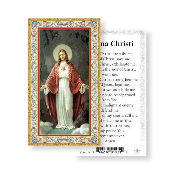 Anima Christi - Gold Stamped Paper Prayer Card (pack of 100)
