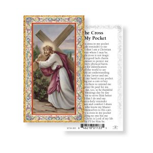 The Cross in My Pocket Gold-Stamped Paper Prayer Card (pack of 100)